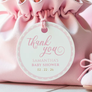 Little Pumpkin is on the Way Pink Favor Tags