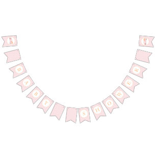 Little Pumpkin light pink truck Baby Shower Bunting