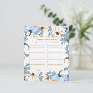 Little pumpkin-Name that song baby shower game