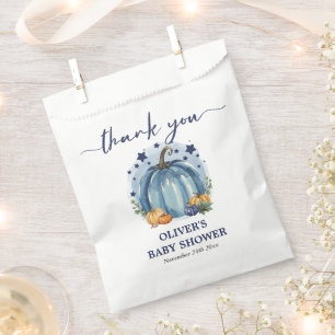 Little Pumpkin On His Way Fall Boy Baby Shower Favour Bags