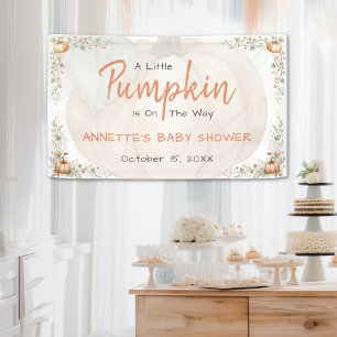 Little Pumpkin On The Way Baby Shower Banner