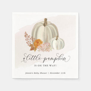 Little Pumpkin on the Way Baby Shower Customised Napkin