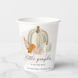 Little Pumpkin on the Way Baby Shower Customised Paper Cups