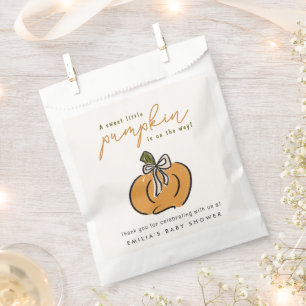 Little Pumpkin On The Way Baby Shower Favour Bags
