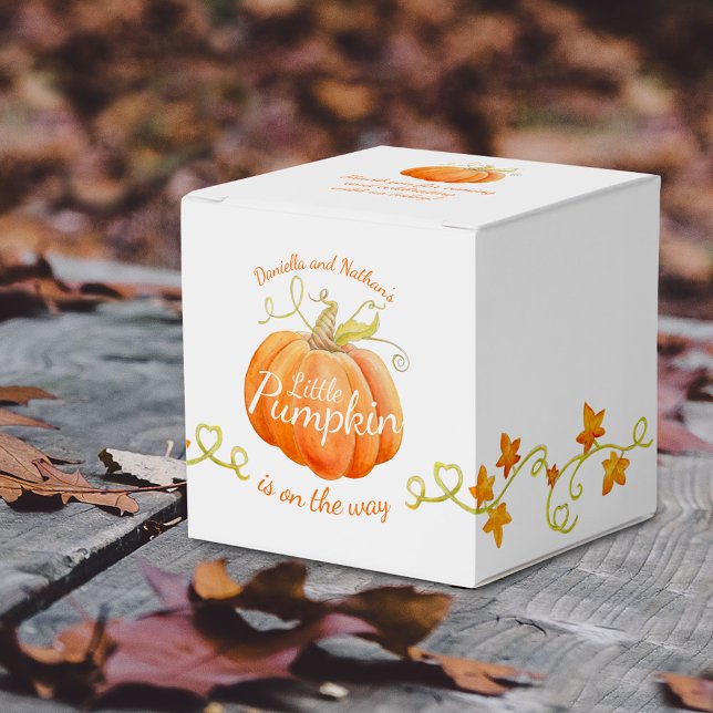 Little pumpkin on the way baby shower  favour box (Creator Uploaded)