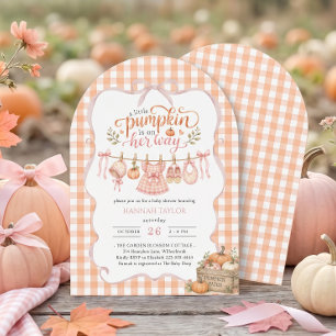 Little Pumpkin on the Way Baby Shower Invitation