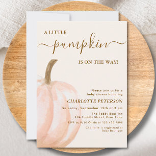 Little Pumpkin on the Way Baby Shower Invitation