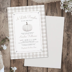 Little Pumpkin On The Way Baby Shower Invitation