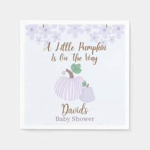 Little Pumpkin On The Way Baby Shower Napkin