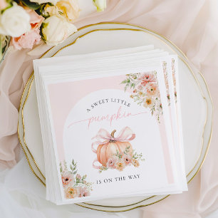 Little Pumpkin on the Way Baby Shower Napkin