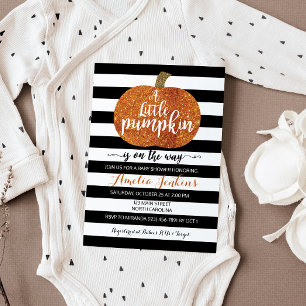 Little Pumpkin On The Way Fall Baby Shower Invite