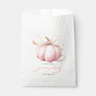 Little Pumpkin on the Way Pink Bow Baby Shower Favour Bags