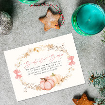 Little Pumpkin on way Autumn October baby shower E