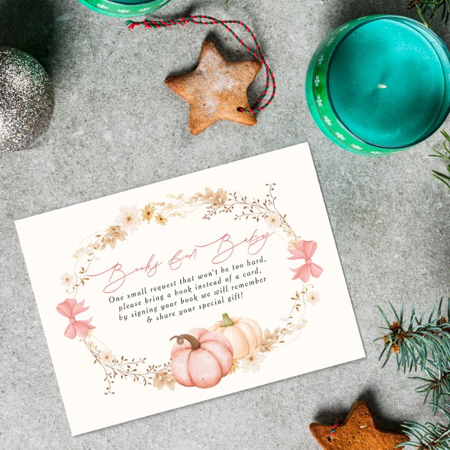 Little Pumpkin on way Autumn October baby shower E Enclosure Card (Creator Uploaded)