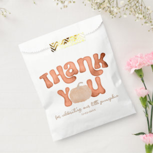 Little Pumpkin Orange Thank You Favour Bags