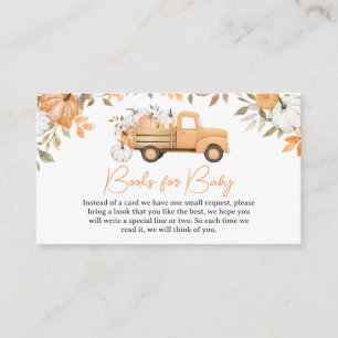 Little Pumpkin Orange Truck Fall Books for Baby Enclosure Card