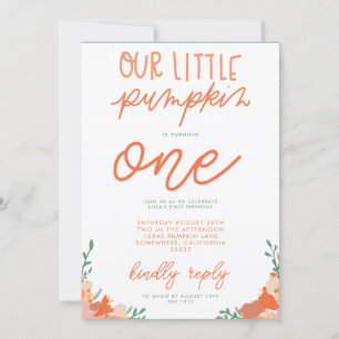 LITTLE PUMPKIN PARTY INVITE