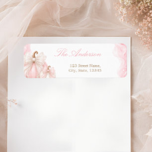Little Pumpkin Pink Baby Shower Return Address