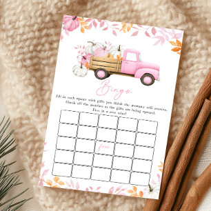Little Pumpkin Pink Truck Bingo Game