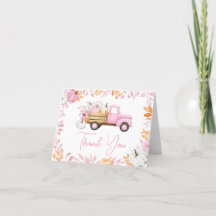 Little Pumpkin Pink Truck Fall Baby Shower