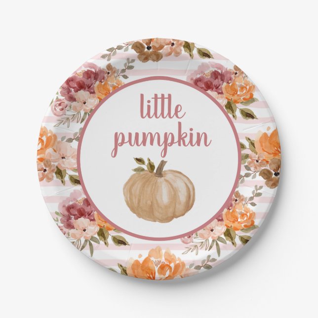 Little Pumpkin Plates Blush Little Pumpkin Baby  (Front)