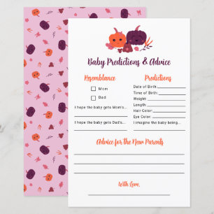 Little Pumpkin Predictions & Advice Baby Shower