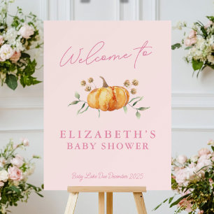 Little Pumpkin Printable Baby Shower Welcome Sign