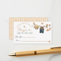 Little Pumpkin Rustic Baby Shower game card