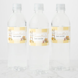Little Pumpkin Rustic Baby Shower Water Bottle Label