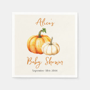 Little Pumpkin Rustic Fall Autumn Baby Shower Napkin