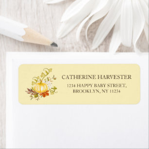 Little Pumpkin Rustic Fall Baby Shower Address