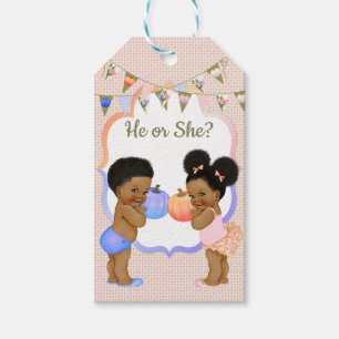 Little Pumpkin Thank You Gift Tag Dark Puffs