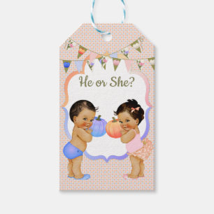 Little Pumpkin Thank You Gift Tag Med Brunette