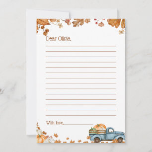 Little Pumpkin Time Capsule Message Cards