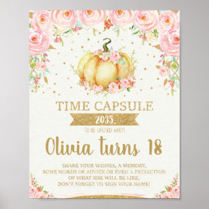 Little Pumpkin Time Capsule Poster Sign