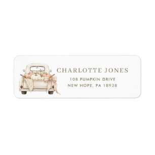 Little Pumpkin Truck Neutral Baby Shower Address