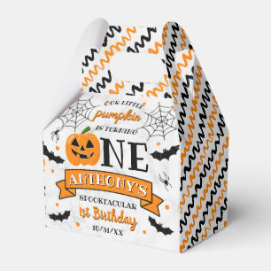 Little Pumpkin Turning One Halloween 1st Birthday Favour Box