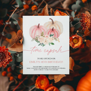 Little Pumpkin Turning One Time Capsule Sign