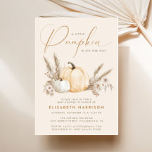 Little Pumpkin Watercolor Boho Baby Shower