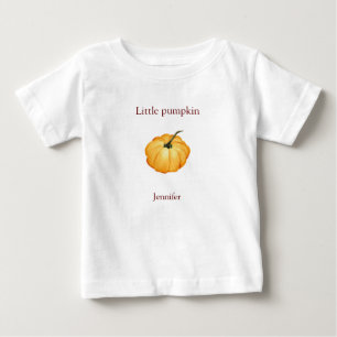 little pumpkin watercolor with name place T-Shirt