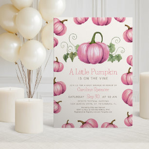 Little Pumpkin Whimsical Girl Baby Shower Invitation