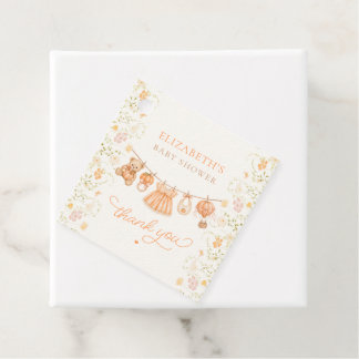 Little Pumpkin Wildflowers Baby Shower Favour Tags