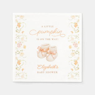 Little Pumpkin Wildflowers Baby Shower Napkins