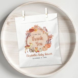Little Pumpkin Woodland Baby Shower Thank You Favour Bags