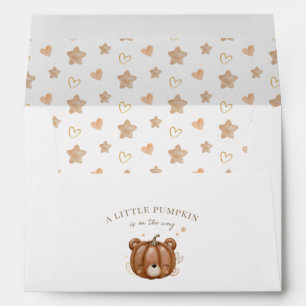 Little Pumpking Bear Baby Shower Neutral Envelope