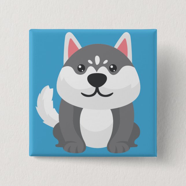 Little Pupppy 15 Cm Square Badge (Front)