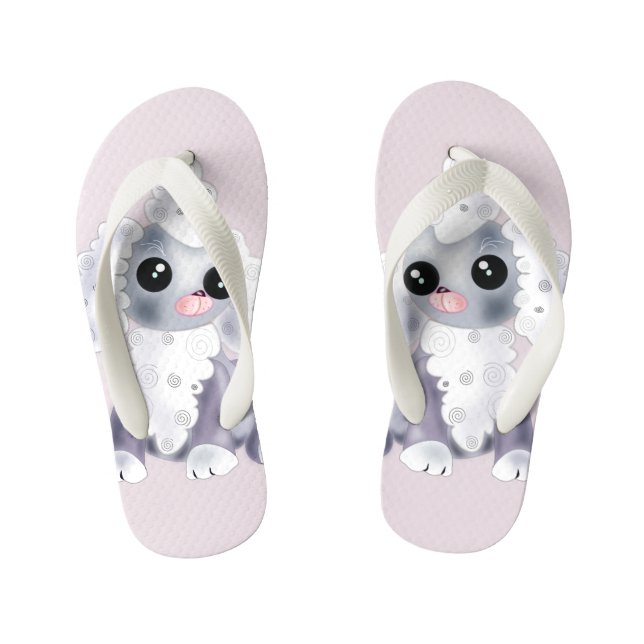 Little Puppy Kid's Flip Flops Pink (Footbed)