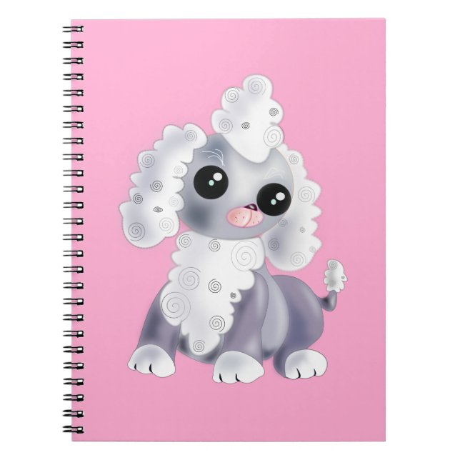 Little Puppy Pink Notebook - Your Colours - Text (Front)
