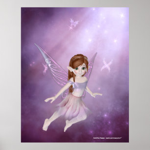 Little Purple Fairy Design - Fantasy Print