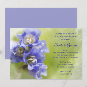 Little Purple Garden Flowers Post Wedding Brunch Invitation